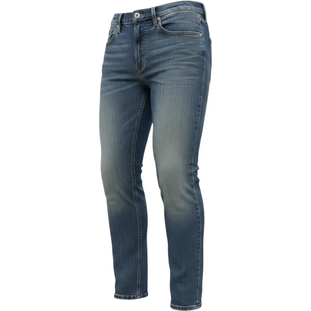 Blokewear Classic Preppy Signature Levi Strauss Blue Distressed Straight Leg